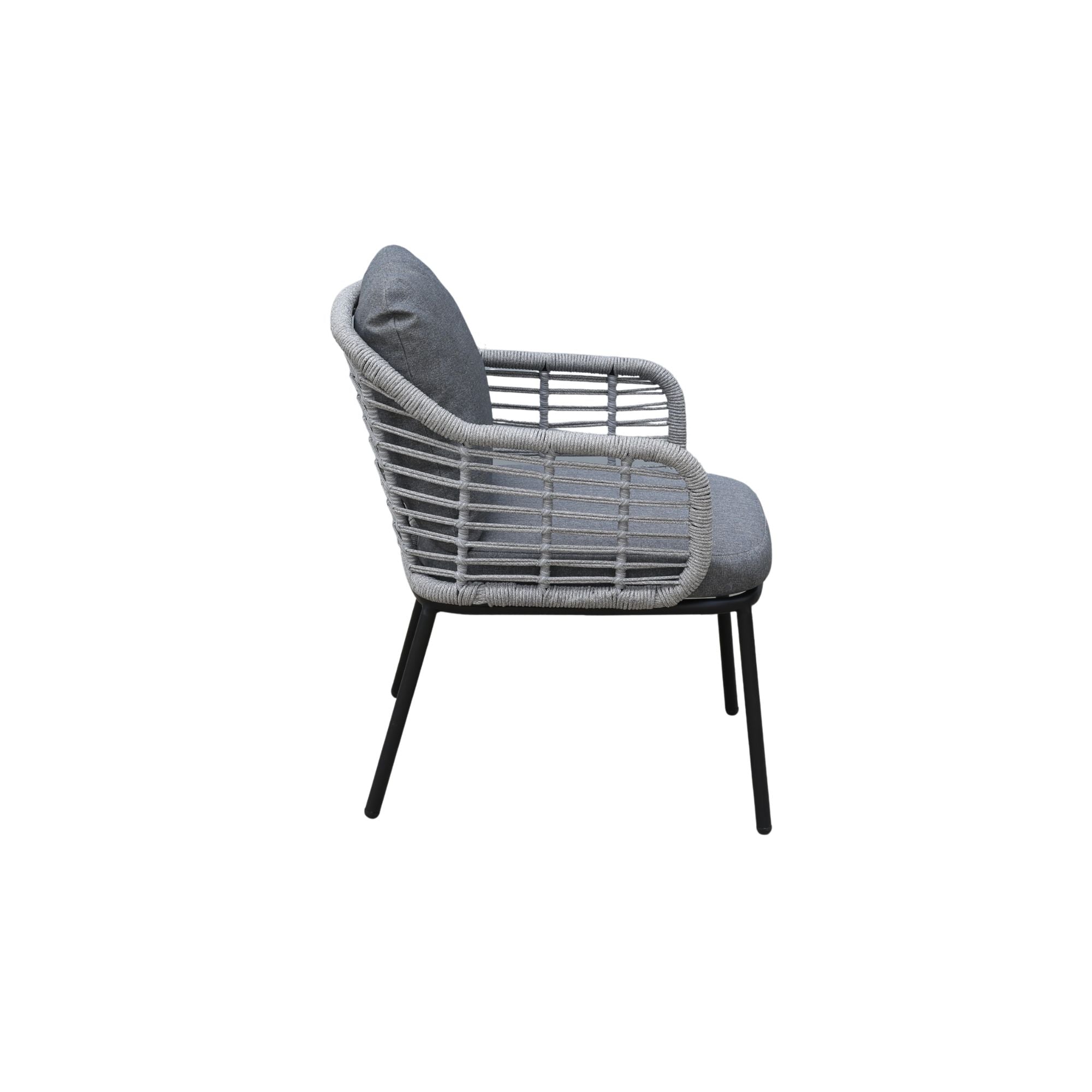 Luna dining tuinstoel | rope | lichtgrijs | Min afname 2 st