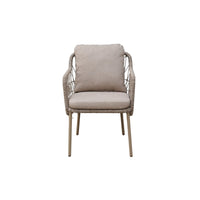 Windsor 180cm oud teak | Nova dining stoel rope beige | dining tuinset 5-dlg