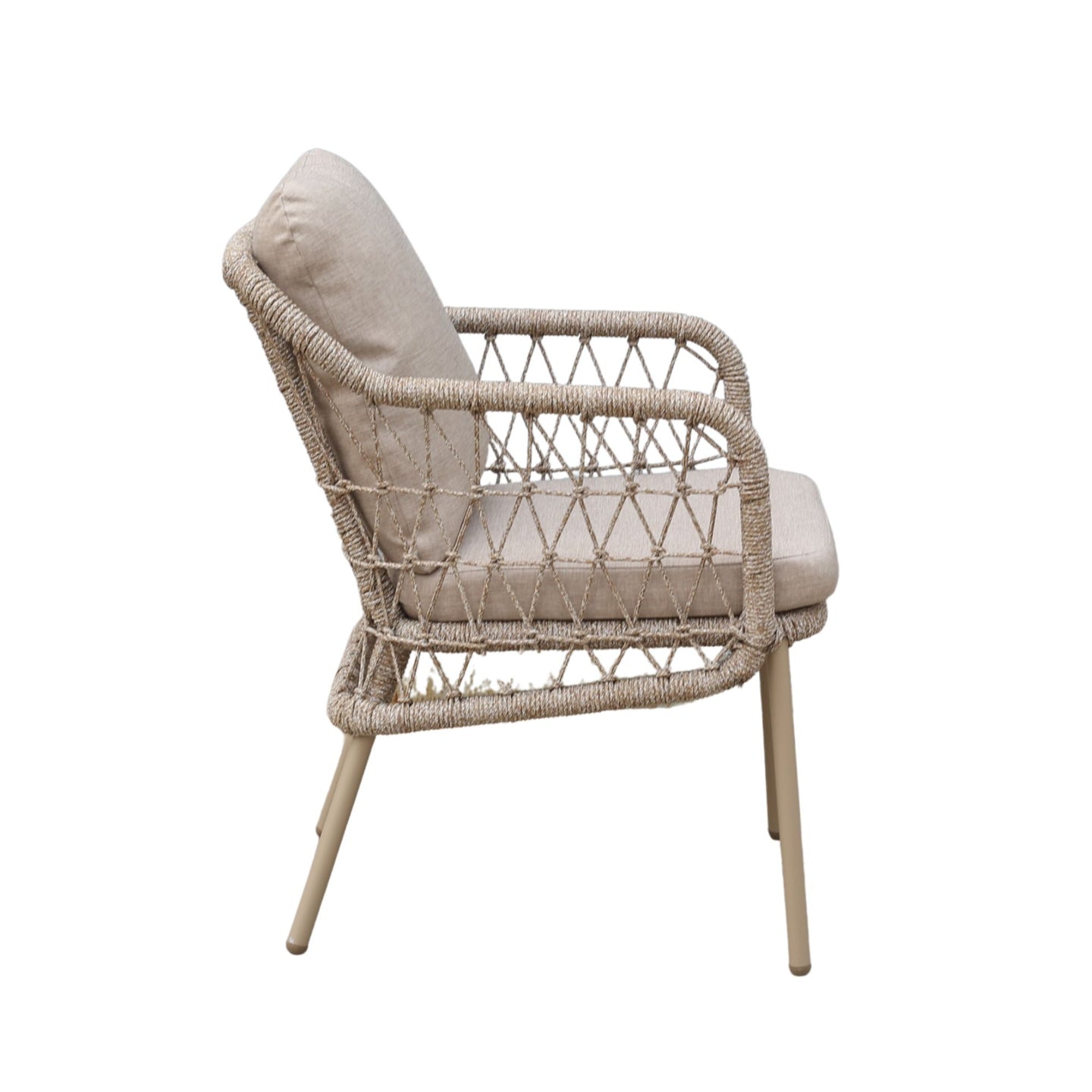 Nova dining tuinstoel | rope | beige | Min afname 2st