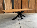 Royce 200cm oud teak | Spinpoot  | Nayan alu antraciet | dining tuinset 5-dlg