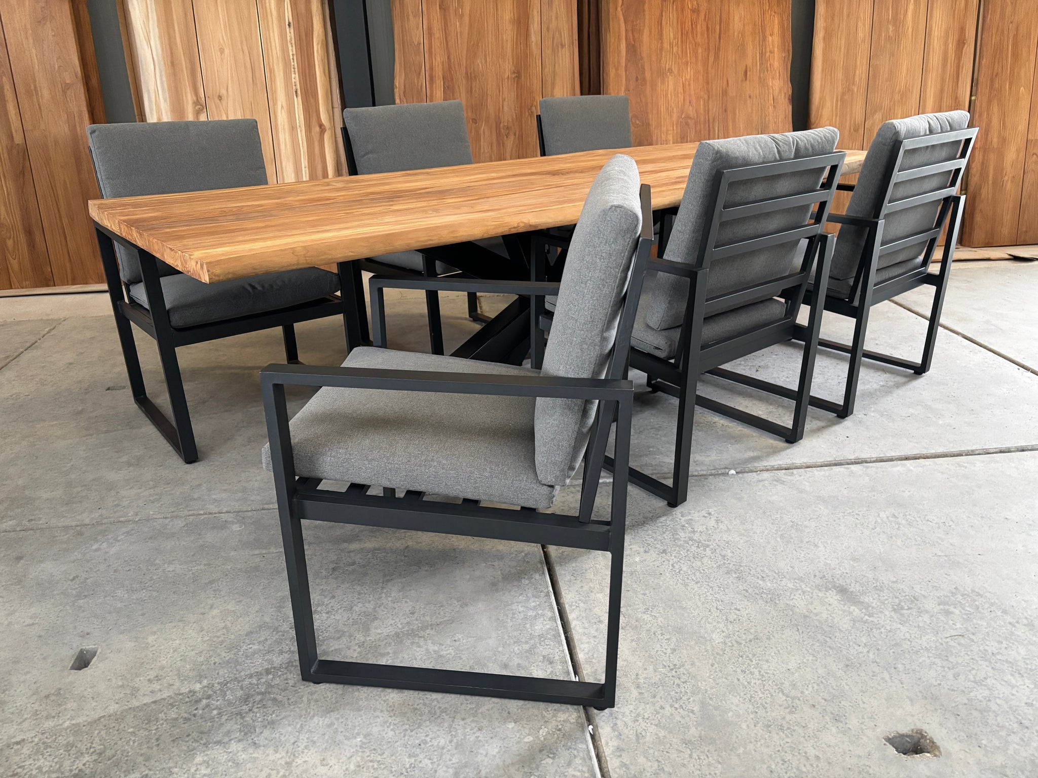 Nayan dining alu tuinstoel | Antraciet | Min afname 2st