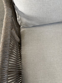 Enola loungehoek | Licht teaklook | rope taupe