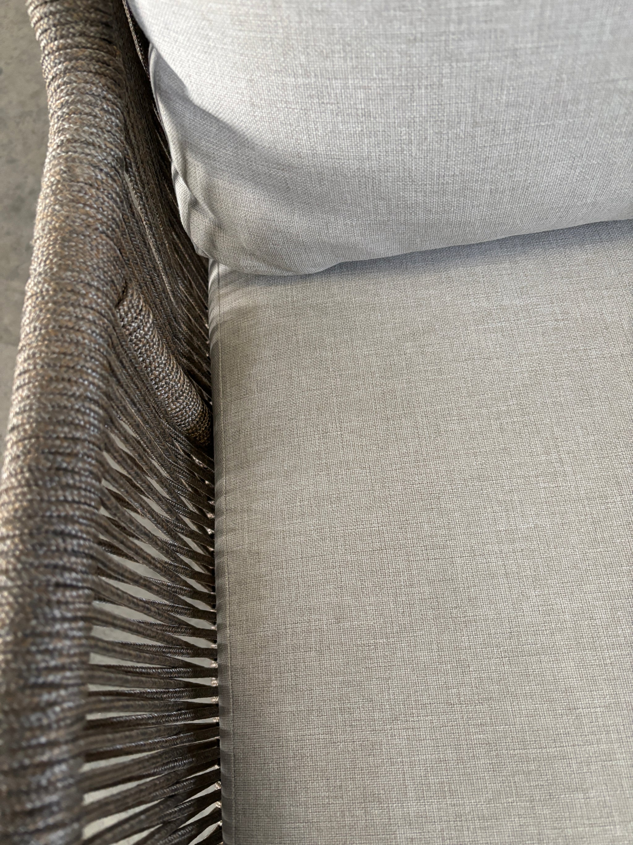 Enola loungehoek | Licht teaklook | rope taupe