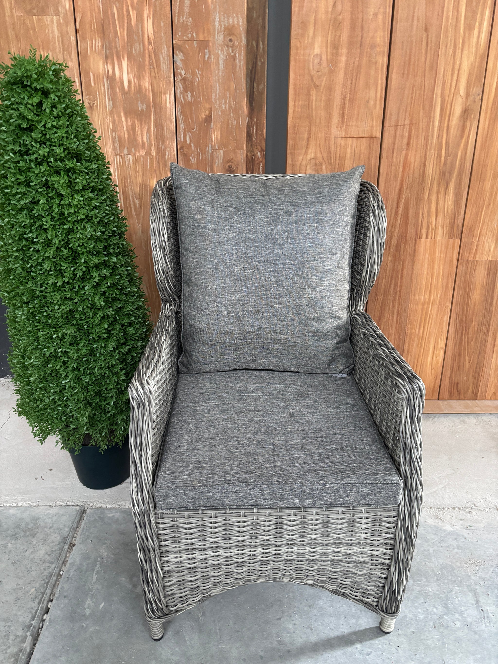 Windsor 240cm oud teak |Bretagne dining verstelbaar as grijs| dining tuinset 7-dlg