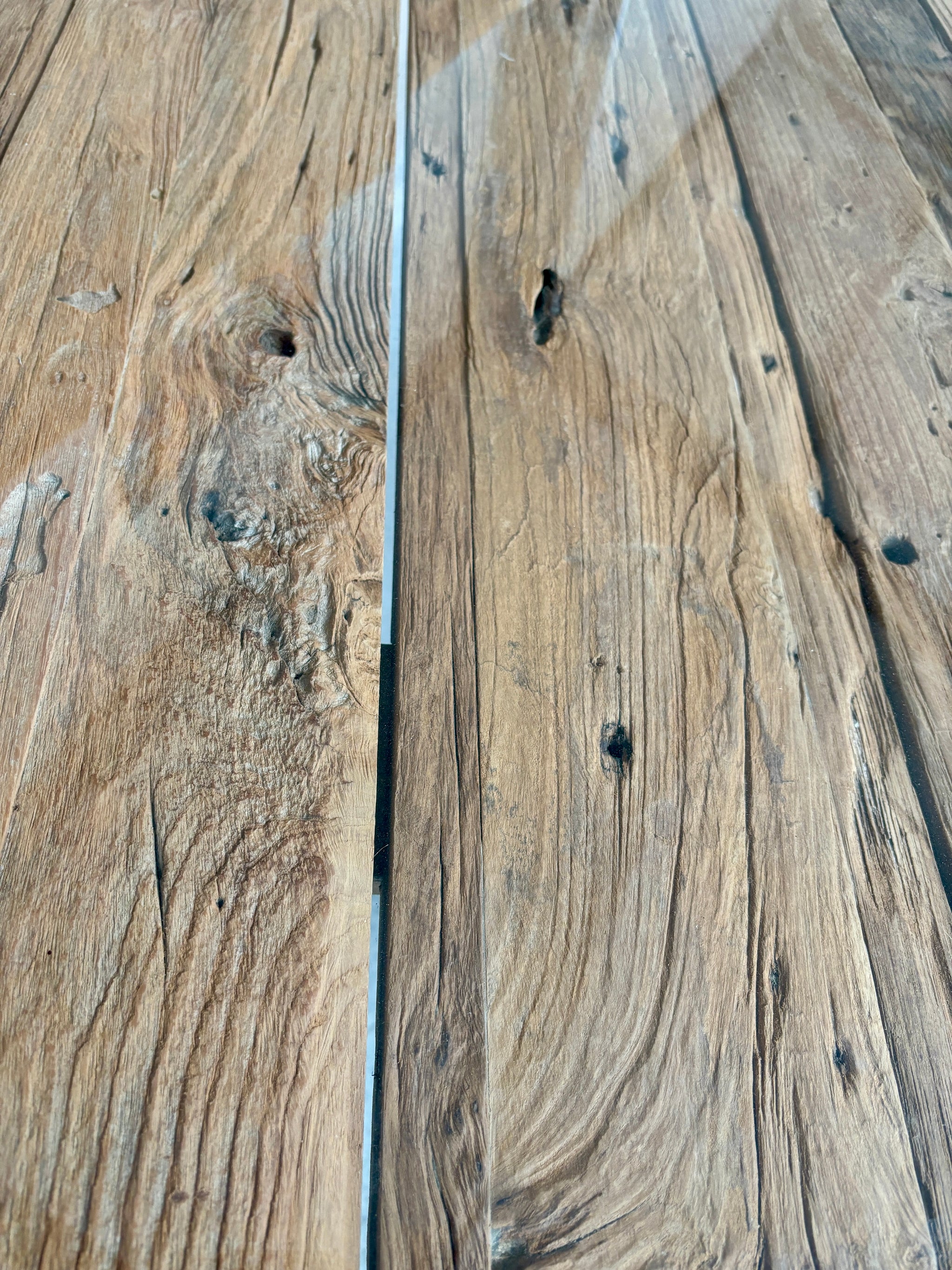 Alba tuintafel 200cm | Rustiek gerecycled teak | Y-poot zwart