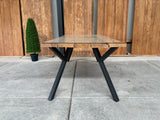 Alba tuintafel 200cm | Rustiek gerecycled teak | Y-poot zwart