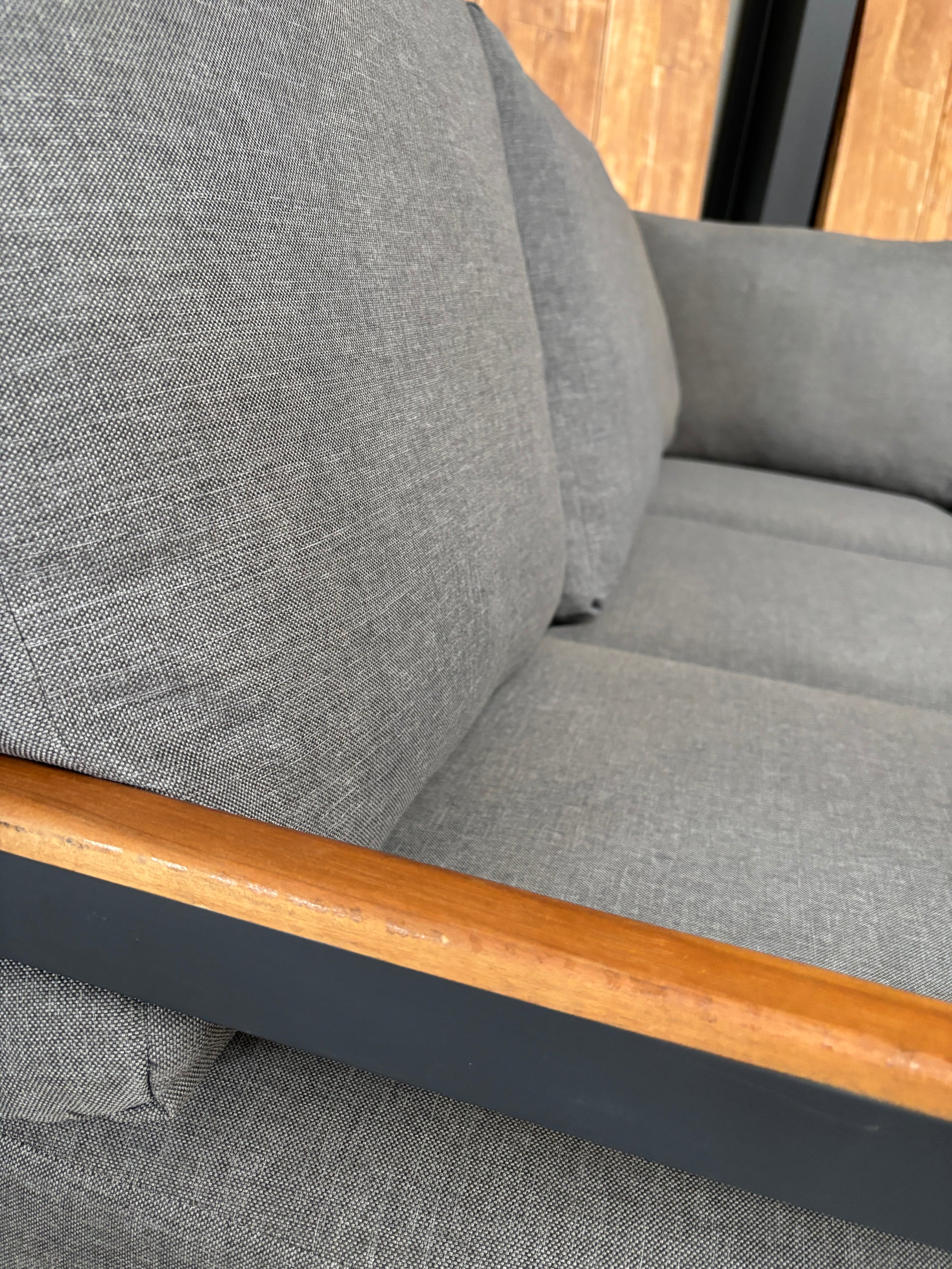 Naomi lounge hoek | Antraciet | Teak look