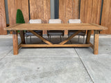 Muiderslot tuintafel 260 | gerecycled teak | Nova dining stoel beige | dining tuinset 7-dlg