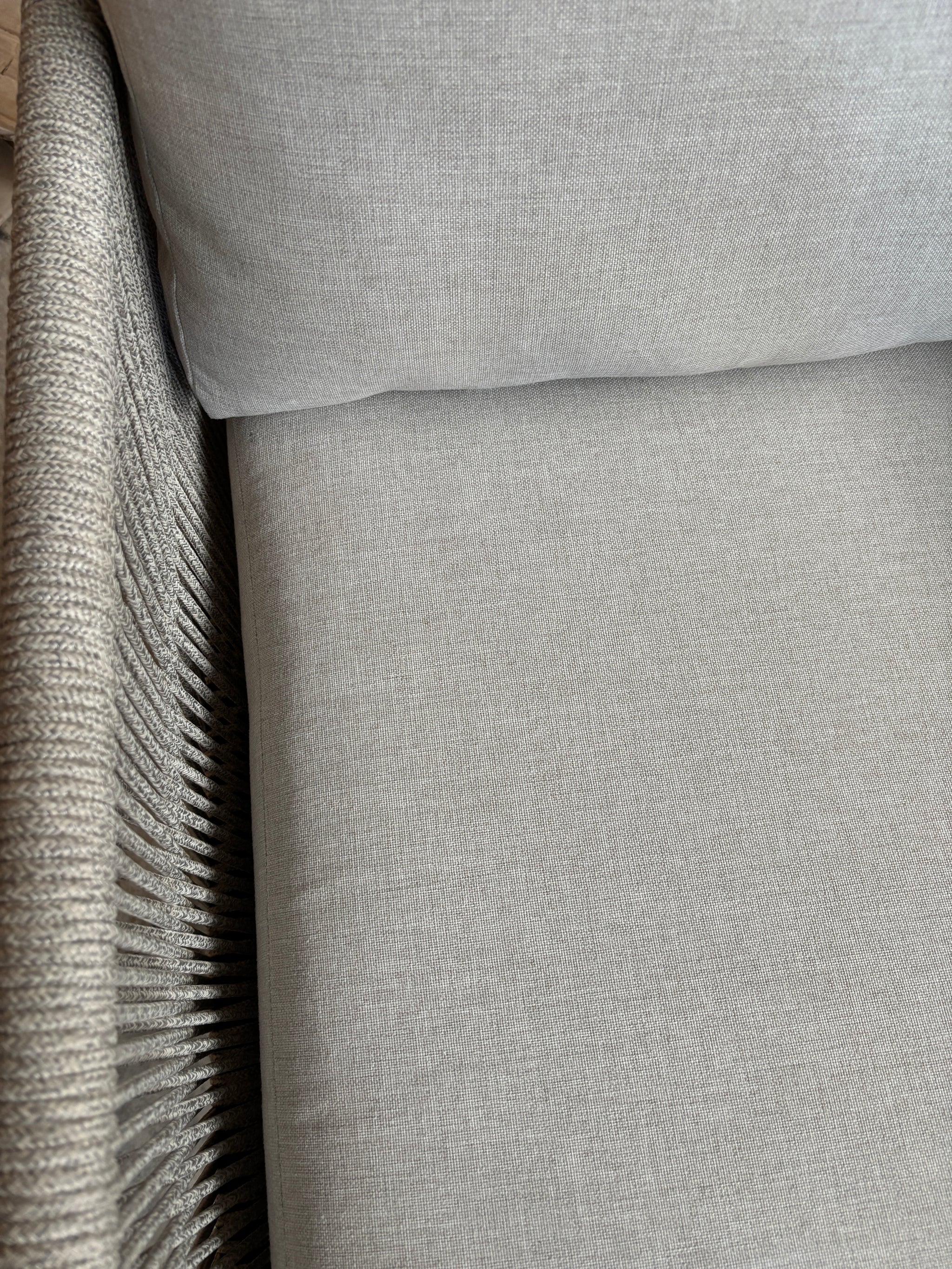 Cayenne loungeset | Antraciet | Teak look | Rope lichtgrijs