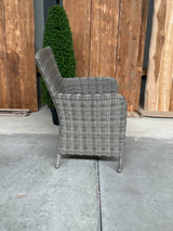Lena dining hoge rug tuinstoel | wicker | Mix grijs | Min afname 2st