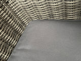 Lena dining hoge rug tuinstoel | wicker | Mix grijs | Min afname 2st