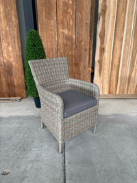 Lena dining hoge rug tuinstoel | wicker | Mix beige | Min afname 2st