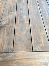 Berkley | Tuintafel 180cm | Oud Teak | U-poot Zwart