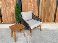 Marisol lounge fauteuil | teaklook | rope olijfgroen