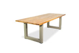 Royce  tuintafel 200cm | oud teak | U poot beige