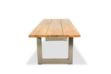 Royce  tuintafel 200cm | oud teak | U poot beige
