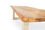 Bentley tuintafel 260cm | oud teak boomschors | U poot beige
