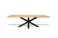 Royce tuintafel 260cm | oud teak | Matrix poot zwart