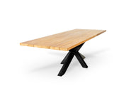 Royce tuintafel 260cm | oud teak | Matrix poot zwart