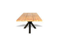 Royce tuintafel 260cm | oud teak | Matrix poot zwart
