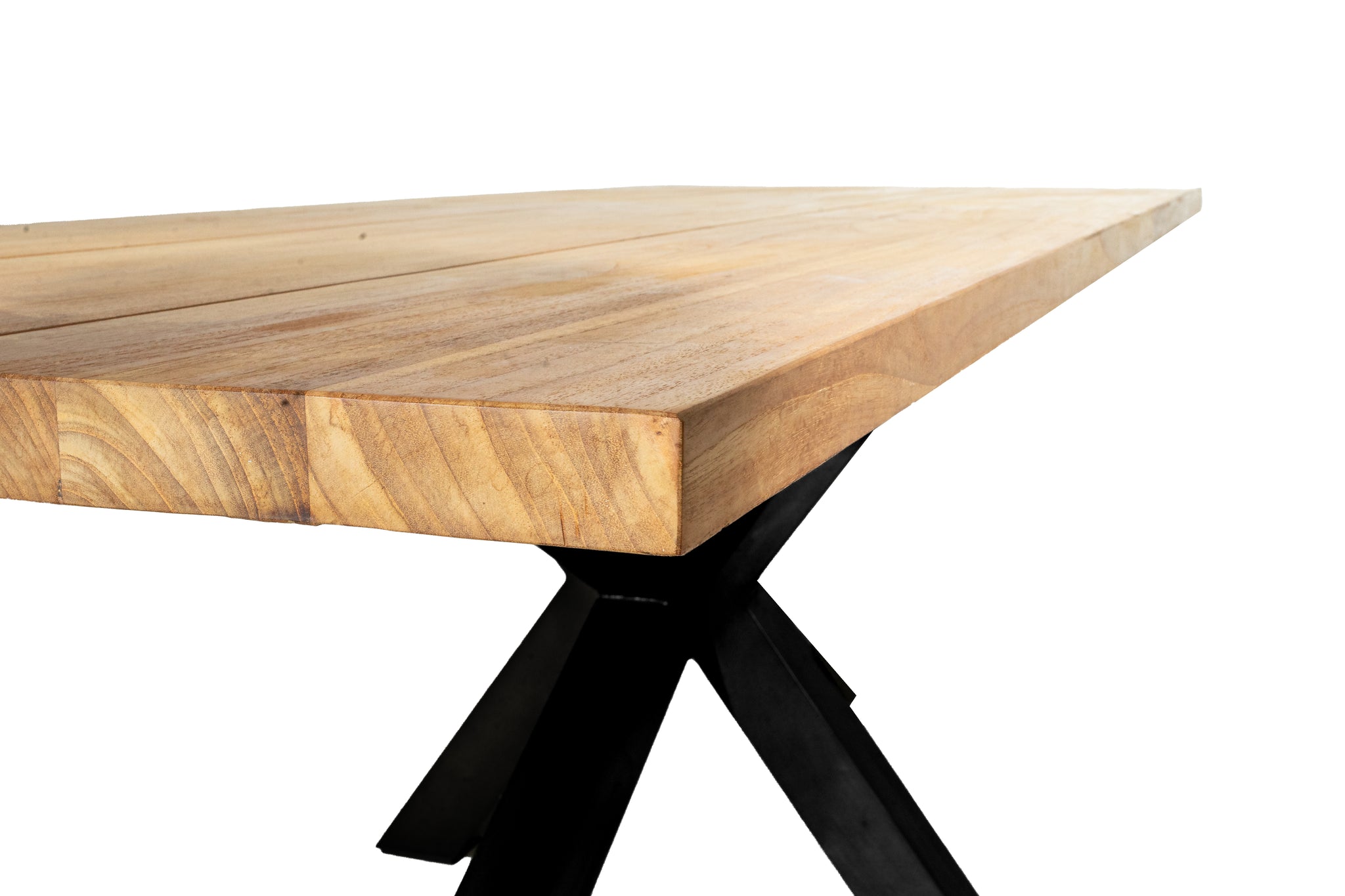 Royce tuintafel 260cm | oud teak | Matrix poot zwart