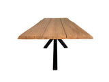 Bentley tuintafel 260cm | oud teak boomschors | matrix poot zwart