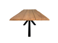 Bentley tuintafel 260cm | oud teak boomschors | matrix poot zwart