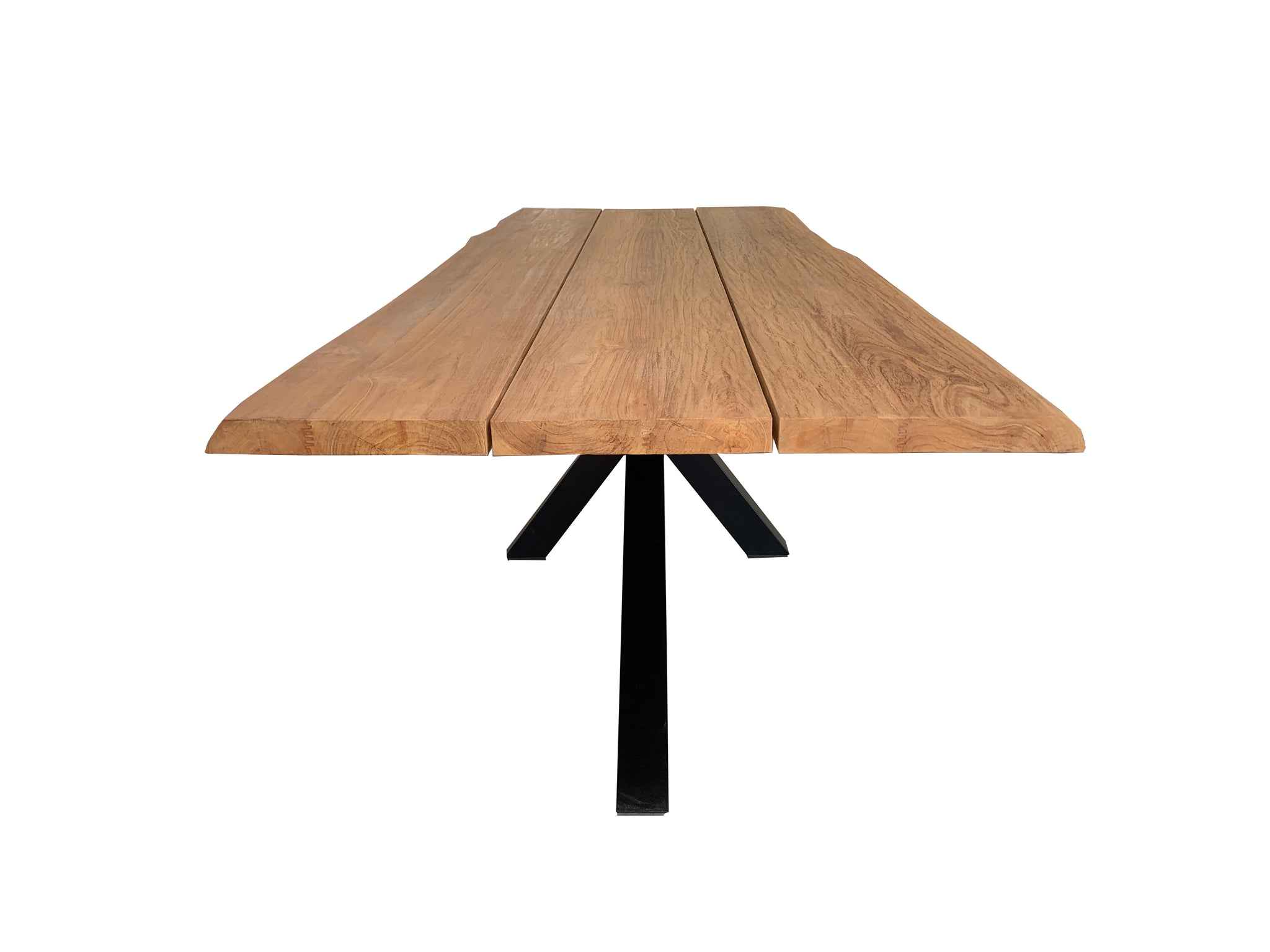 Bentley tuintafel 260cm | oud teak boomschors | matrix poot zwart
