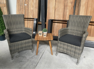 Atlantis koffieset | teak | kubu grijs