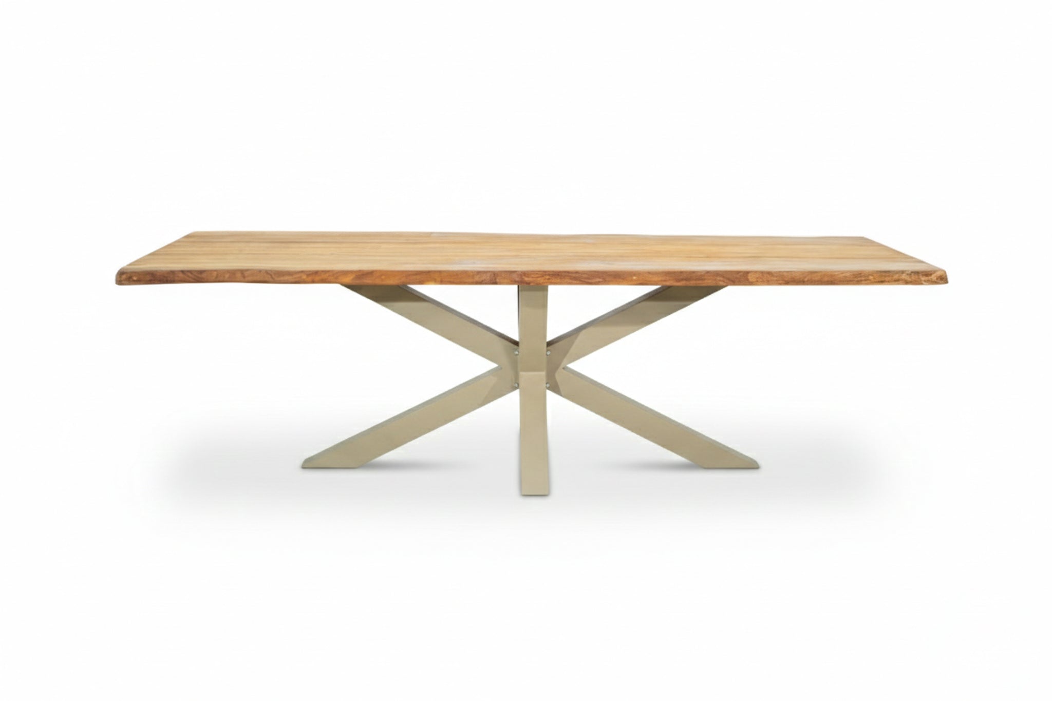 Bentley tuintafel 200cm | oud teak boomschors | matrix poot beige