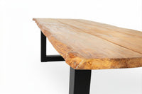 Bentley 260cm oud teak | Boomstam | U poot zwart | Nova dining stoel lichtgrijs | dining tuinset 7-dlg